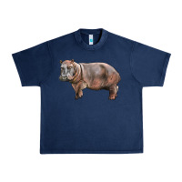 Navy hippopotamus Urban Heavy Tee - LillyAllenDesigns