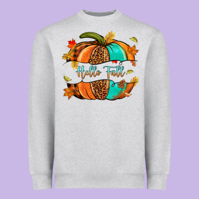Pumpkin Hello Fall Heavyweight Sweatshirt Designed By Nancycooperartshop