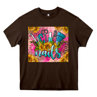 Chocolate Brown nails Heavy Core Tee - BarkalooDesign