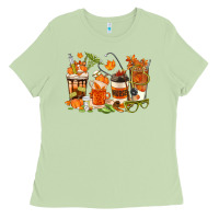 Matcha fall nurse coffee cups Ladies Tee - texasbilliewilder