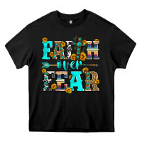 Black faith over fear Heavy Core Tee - Zillion Design Studio