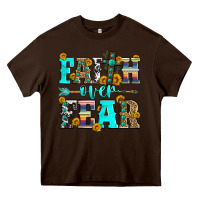 Chocolate Brown faith over fear Heavy Core Tee - Zillion Design Studio