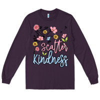 Plum scatter kindness Long Sleeve Tee - MaliasSmallBusiness