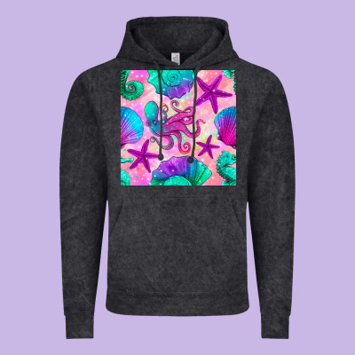 Summer Beach Seamless Pattern Vintage Hoodie Designed By Bundleandbundleshop