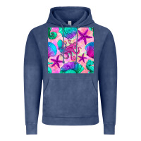 Vintage Denim summer beach seamless pattern Vintage Hoodie - BundleAndBundleShop
