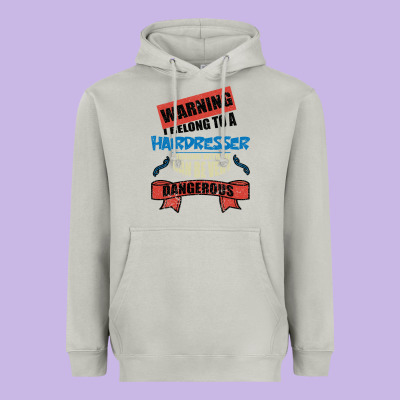 I Belong To A Hairdresser Warning Job Funny Partner Heavyweight Hoodie Designed By Bettercallsaul