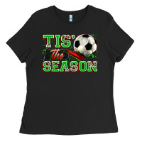 Black tis' the season soccer Ladies Tee - Zillion Design Studio