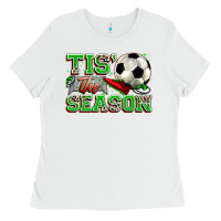 White tis' the season soccer Ladies Tee - Zillion Design Studio