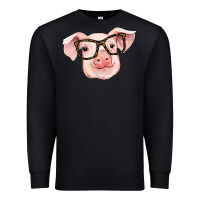 Black pig with glasses Premium Sweatshirt - RanaPortraitStore