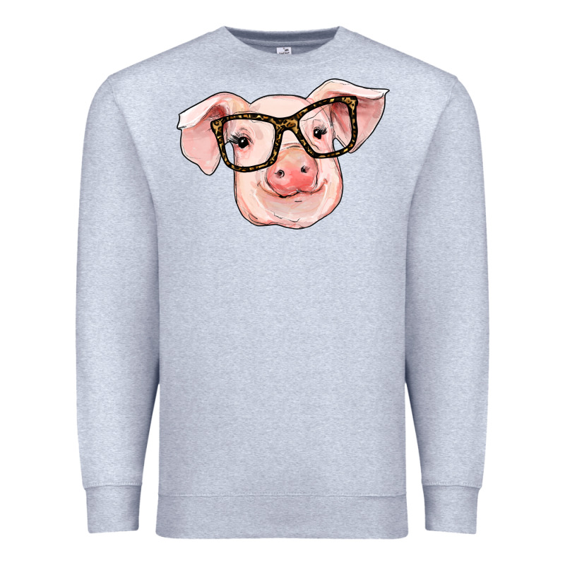 Pig With Glasses Premium Sweatshirt by RanaPortraitStore | Teevron