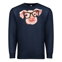 Navy pig with glasses Premium Sweatshirt - RanaPortraitStore