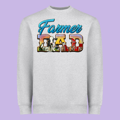 Western Farmer Dad Heavyweight Sweatshirt Designed By Lillyallendesigns