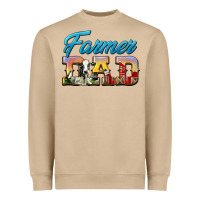 Mushroom Western Farmer Dad Heavyweight Sweatshirt - LillyAllenDesigns