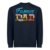 Navy Western Farmer Dad Heavyweight Sweatshirt - LillyAllenDesigns