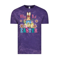 Cloud Purple my first easter with baby bunny and eggs Vintage Tee - AdoDesignShop