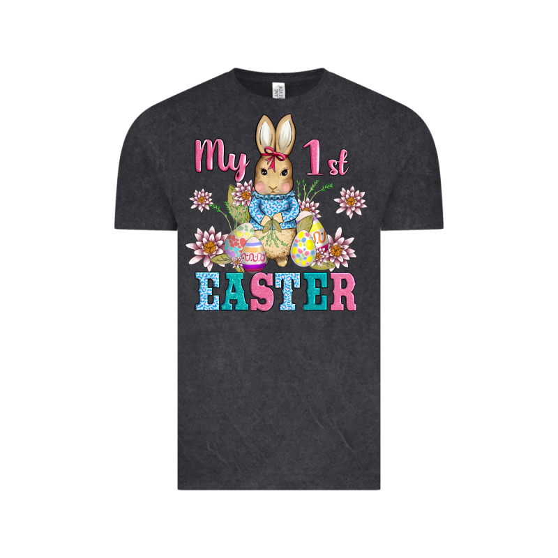 My First Easter With Baby Bunny And Eggs Vintage Tee by AdoDesignShop | Teevron