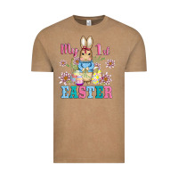 Vintage Coffee my first easter with baby bunny and eggs Vintage Tee - AdoDesignShop