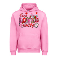Fuchsia Pink one loved nurse valentine's day Urban Hoodie - OliviaCreatesArt