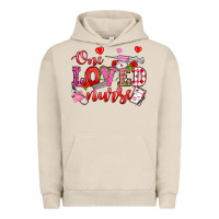 Pigment French Oak one loved nurse valentine's day Urban Hoodie - OliviaCreatesArt
