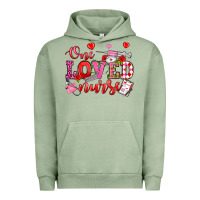 Pigment Oil Green one loved nurse valentine's day Urban Hoodie - OliviaCreatesArt