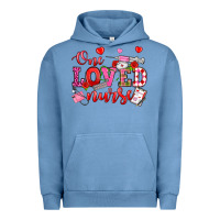 Pigment Pebble Blue one loved nurse valentine's day Urban Hoodie - OliviaCreatesArt