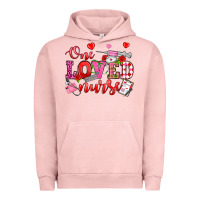 Pigment Salmon one loved nurse valentine's day Urban Hoodie - OliviaCreatesArt