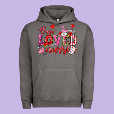One Loved Nurse Valentine's Day Urban Hoodie Designed By Oliviacreatesart
