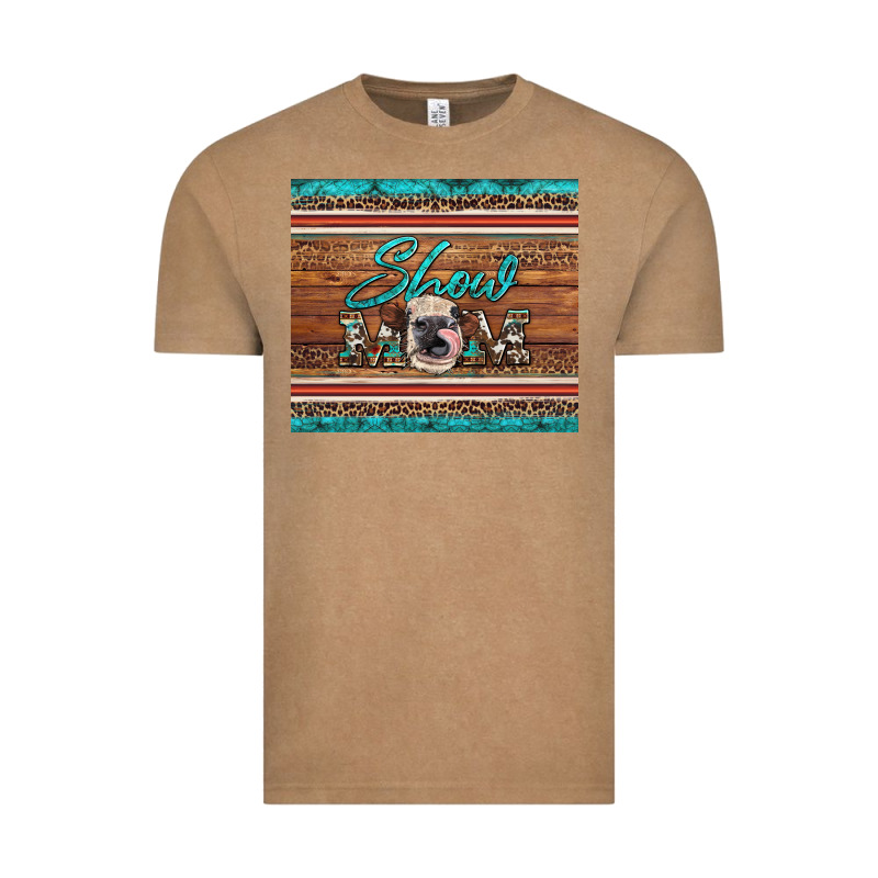 Show Mom Aztec Cowhide Leopard Heifer Vintage Tee by Artiststas | Teevron