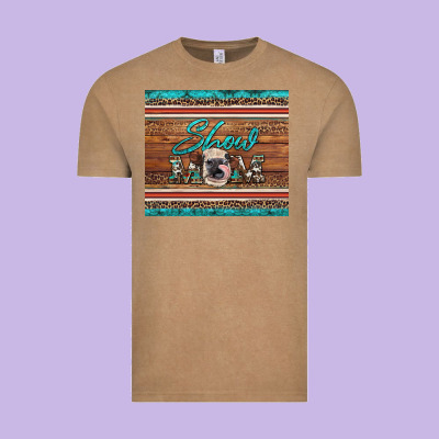 Show Mom Aztec Cowhide Leopard Heifer Vintage Tee Designed By Artiststas