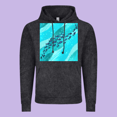 Fish And Sea Seamless Pattern Vintage Hoodie Designed By Bundleandbundleshop