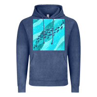 Vintage Denim fish and sea seamless pattern Vintage Hoodie - BundleAndBundleShop