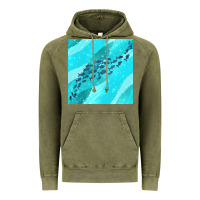 Vintage Olive fish and sea seamless pattern Vintage Hoodie - BundleAndBundleShop