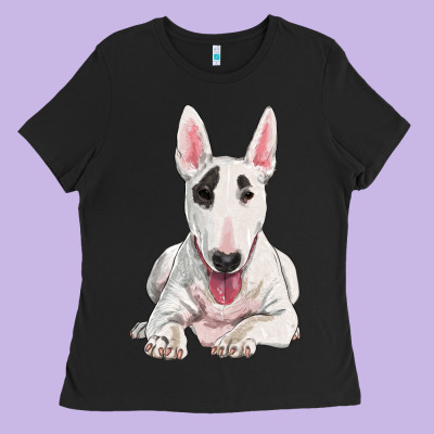Bull Terrier Ladies Tee Designed By Ranaportraitstore