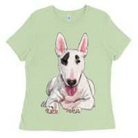 Matcha bull terrier Ladies Tee - RanaPortraitStore