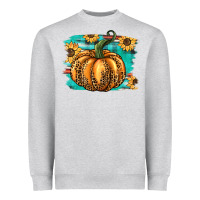 Heather Grey pumpkin western Heavyweight Sweatshirt - BarkalooDesign