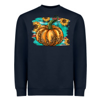 Navy pumpkin western Heavyweight Sweatshirt - BarkalooDesign