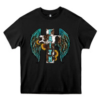 Black western wings cross Heavy Core Tee - RanaPortraitStore