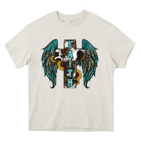 Cream western wings cross Heavy Core Tee - RanaPortraitStore