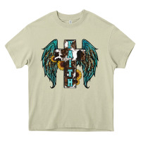 Mossy western wings cross Heavy Core Tee - RanaPortraitStore
