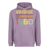 Lavender Born in 1980 Vintage February Heavyweight Hoodie - Bettercallsaul
