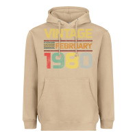 Mushroom Born in 1980 Vintage February Heavyweight Hoodie - Bettercallsaul