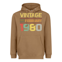 Toasted Coconut Born in 1980 Vintage February Heavyweight Hoodie - Bettercallsaul