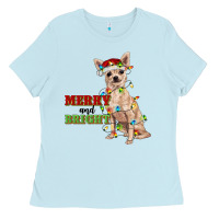 Merry And Bright Chihuahua Ladies Tee | Teevron