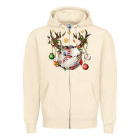 Sandshell Baseball Horn Christmas Zipper Hoodie - BundleAndBundleShop