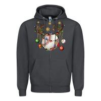 Smoke Baseball Horn Christmas Zipper Hoodie - BundleAndBundleShop