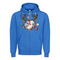 True Royal Baseball Horn Christmas Zipper Hoodie - BundleAndBundleShop