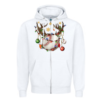 Baseball Horn Christmas Zipper Hoodie | Teevron