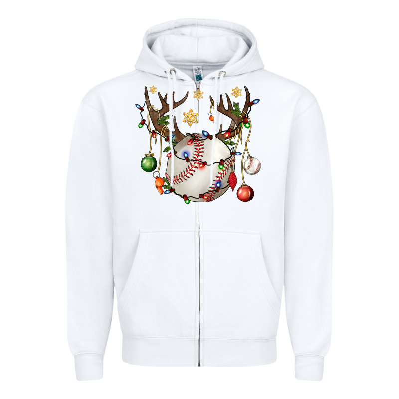 Baseball Horn Christmas Zipper Hoodie by BundleAndBundleShop | Teevron
