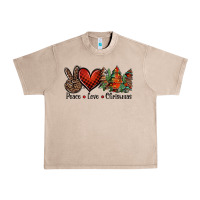 Peace Love Western Christmas Trees Urban Heavy Tee | Teevron
