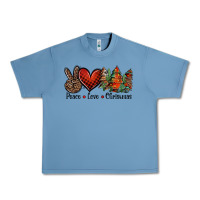 Pebble Blue Peace love western christmas trees Urban Heavy Tee - Jasminsmagicworld